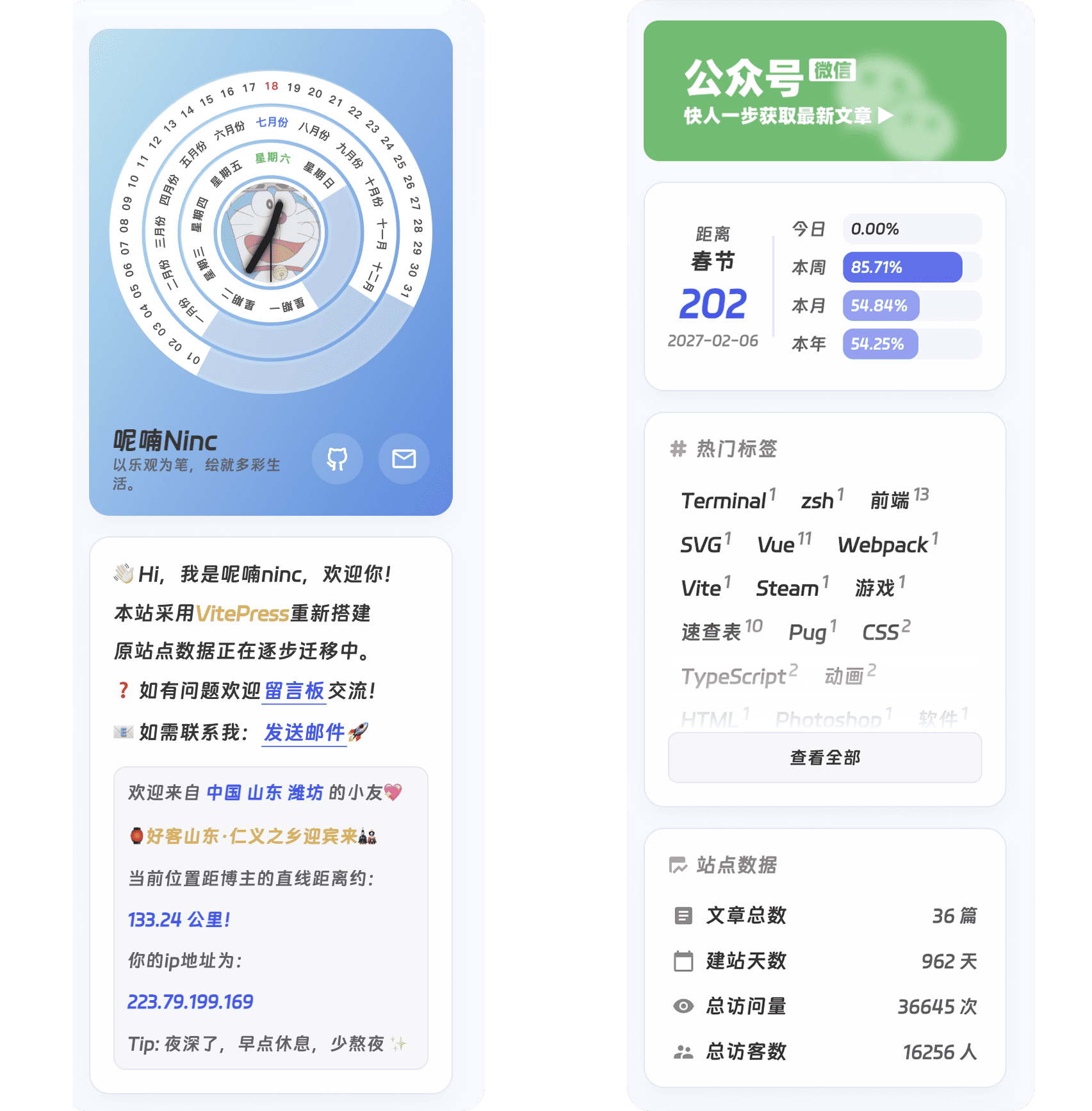 侧边栏配置文档页