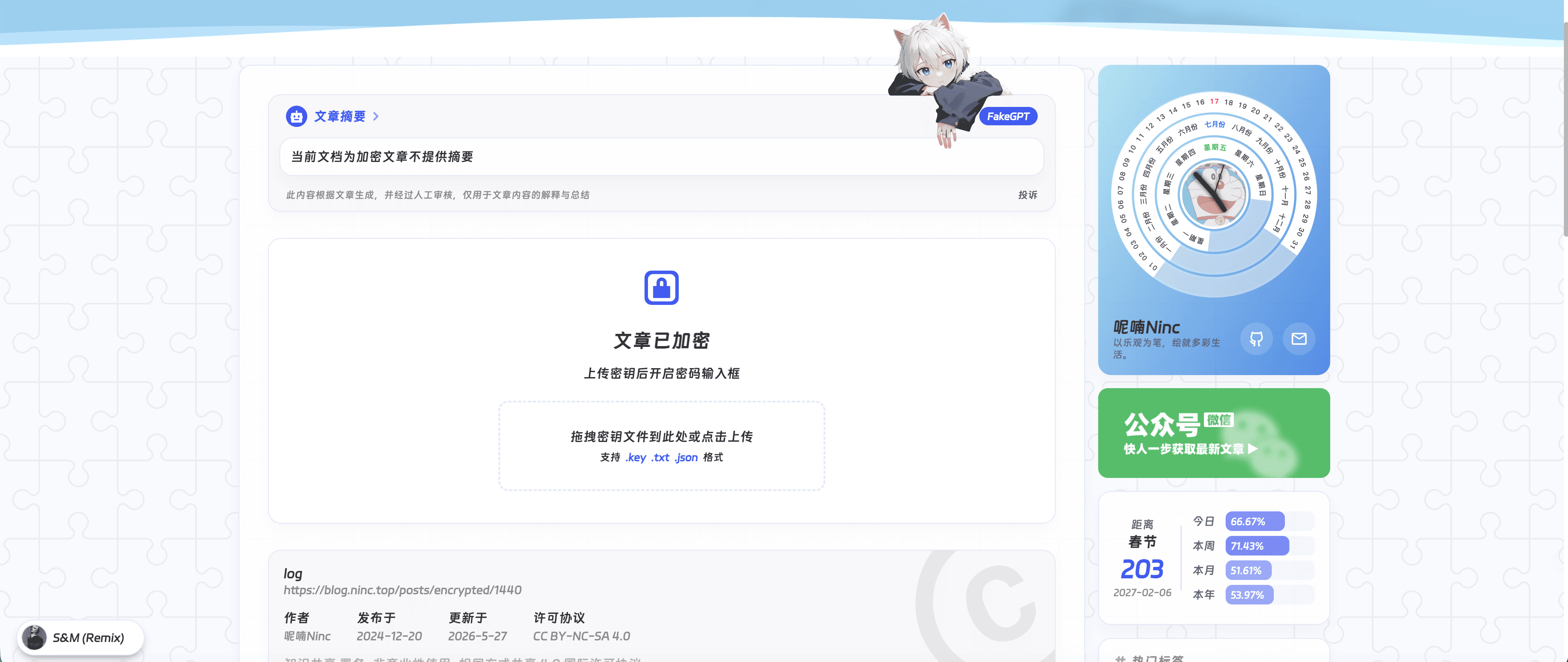 加密文章访问效果